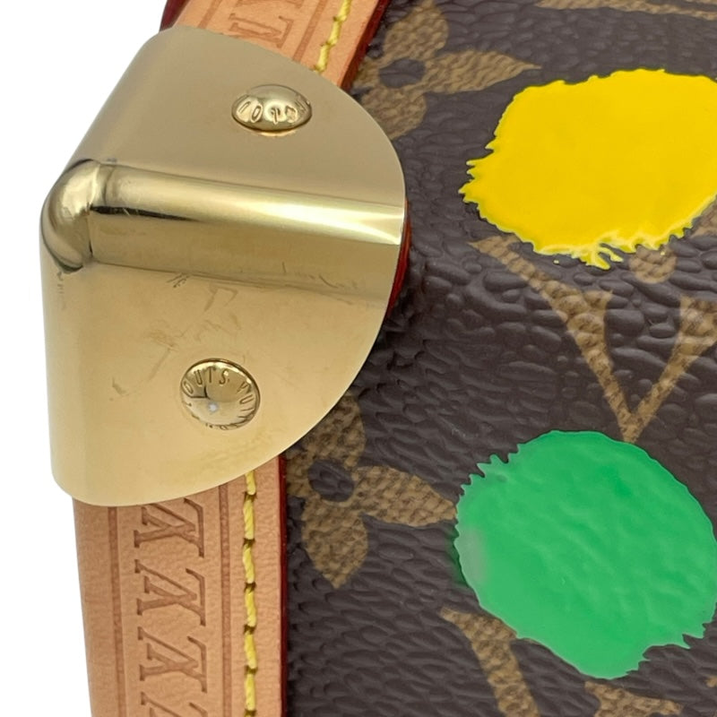 ルイ・ヴィトン LOUIS VUITTON LV×YKサイドトランク 草間彌生　 M46396 ブラウン モノグラム・ペインティッド・ドット レディース ショルダーバッグ