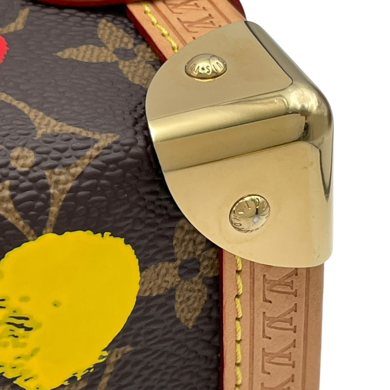 ルイ・ヴィトン LOUIS VUITTON LV×YKサイドトランク 草間彌生　 M46396 ブラウン モノグラム・ペインティッド・ドット レディース ショルダーバッグ