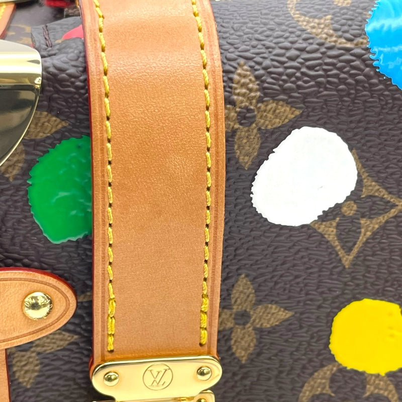 ルイ・ヴィトン LOUIS VUITTON LV×YKサイドトランク 草間彌生　 M46396 ブラウン モノグラム・ペインティッド・ドット レディース ショルダーバッグ