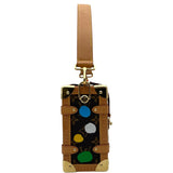 ルイ・ヴィトン LOUIS VUITTON LV×YKサイドトランク 草間彌生　 M46396 ブラウン モノグラム・ペインティッド・ドット レディース ショルダーバッグ