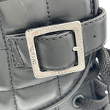 シャネル CHANEL CCマークレザーショートブーツ ブラック レザー レディース ブーツ