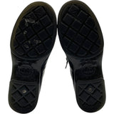 シャネル CHANEL CCマークレザーショートブーツ ブラック レザー レディース ブーツ