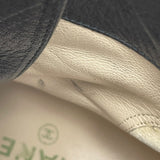 シャネル CHANEL CCマークレザーショートブーツ ブラック レザー レディース ブーツ