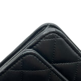 シャネル CHANEL マトラッセ チェーンウォレット ライオンモチーフ AP3424 ブラック GD金具 ラムスキン レディース ウォレットチェーン