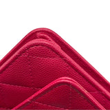 シャネル CHANEL ココロック マトラッセ チェーンウォレット A80766 22番台 ピンク GD金具 キャビア レディース ウォレットチェーン