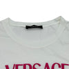 ヴェルサーチ VERSACE ロゴ刺繍半袖Tシャツ 1008324 ホワイト コットン レディース 半袖Ｔシャツ