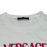 ヴェルサーチ VERSACE ロゴ刺繍半袖Tシャツ 1008324 ホワイト コットン レディース 半袖Ｔシャツ