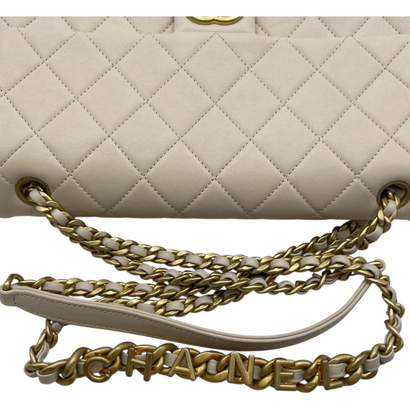 シャネル CHANEL マトラッセチェーンショルダーバッグ ベージュ GD金具