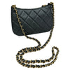 シャネル CHANEL ココマークチェーンショルダーバッグ AP3847 グレー ゴールド金具 レザー レディース ショルダーバッグ