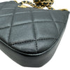 シャネル CHANEL ココマークチェーンショルダーバッグ AP3847 グレー ゴールド金具 レザー レディース ショルダーバッグ