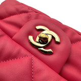 シャネル CHANEL マトラッセ スモールフラップ バッグ AS2232 ピンク ゴールド金具 ラムスキン レディース ショルダーバッグ