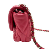 シャネル CHANEL マトラッセ スモールフラップ バッグ AS2232 ピンク ゴールド金具 ラムスキン レディース ショルダーバッグ