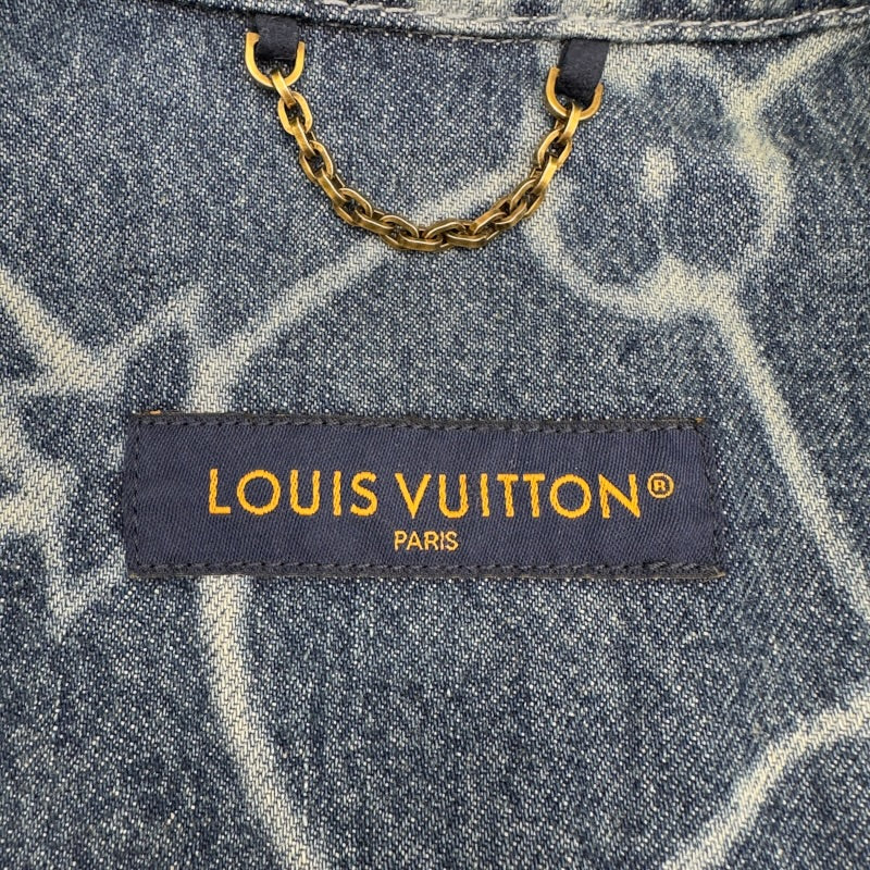 ルイ・ヴィトン LOUIS VUITTON モノグラム総柄 半袖 デニムジャケット