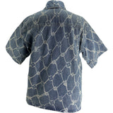 ルイ・ヴィトン LOUIS VUITTON モノグラム総柄 半袖 デニムジャケット HRS24W ブルー デニム メンズ デニムジャケット
