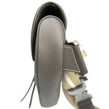 クリスチャン・ディオール Christian Dior サドルバッグ グレー レザー メンズ ウエストバッグ