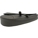 クリスチャン・ディオール Christian Dior サドルバッグ グレー レザー メンズ ウエストバッグ