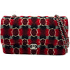 シャネル CHANEL マトラッセ25 A01112 18番台 ブラック/レッド シルバー金具 ツイード レディース ショルダーバッグ