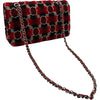 シャネル CHANEL マトラッセ25 A01112 18番台 ブラック/レッド シルバー金具 ツイード レディース ショルダーバッグ