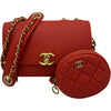 シャネル CHANEL フラップコインパース付ショルダーバッグ AS1094 28番台 レッド ゴールド金具 カーフスキン レディース ショルダーバッグ