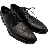 プラダ PRADA ウィングチップ レザードレスシューズ ボルドー レザー メンズ ドレスシューズ
