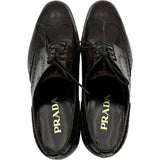 プラダ PRADA ウィングチップ レザードレスシューズ ボルドー レザー メンズ ドレスシューズ