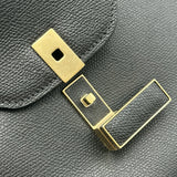 ヴァレクストラ VALEXTRA イジィデ ミニ ブラック/ゴールド金具 レザー レディース ショルダーバッグ