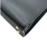 ヴァレクストラ VALEXTRA イジィデ ミニ ブラック/ゴールド金具 レザー レディース ショルダーバッグ