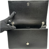 YVES SAINT LAURENT ケイトチェーンショルダーバッグ 354119 ブラック/シルバー金具 レザー レディース ショルダーバッグ