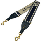 クリスチャン・ディオール Christian Dior ミニサドルバッグ ネイビー/ゴールド金具 キャンバス レディース ショルダーバッグ