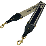 クリスチャン・ディオール Christian Dior ミニサドルバッグ ネイビー/ゴールド金具 キャンバス レディース ショルダーバッグ