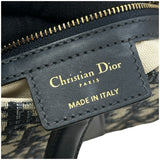 クリスチャン・ディオール Christian Dior オブリークサドルバッグ ネイビー/ゴールド金具 キャンバス レディース ショルダーバッグ
