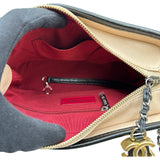 シャネル CHANEL ガブリエル スモール ホーボーバッグ A91810 25番台 ベージュ/ブラック/シルバー/ゴールド金具 エイジドカーフ レディース ショルダーバッグ