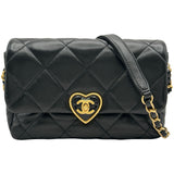 シャネル CHANEL マトラッセハートモチーフチェーンショルダー AS3986 ブラック/ゴールド金具 ラムスキン レディース ショルダーバッグ
