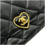 シャネル CHANEL マトラッセハートモチーフチェーンショルダー AS3986 ブラック/ゴールド金具 ラムスキン レディース ショルダーバッグ