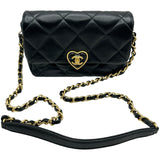 シャネル CHANEL マトラッセハートモチーフチェーンショルダー AS3986 ブラック/ゴールド金具 ラムスキン レディース ショルダーバッグ