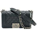 シャネル CHANEL ボーイシャネル20 A67085 ブラック/シルバー金具 キャビアスキン レディース ショルダーバッグ