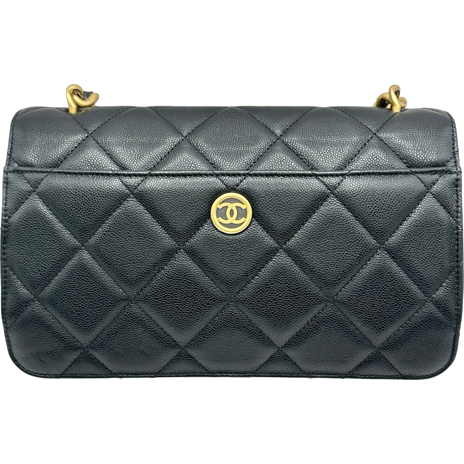 シャネル CHANEL ラージココマークチェーンショルダー ブラック