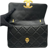 シャネル CHANEL ラージココマークチェーンショルダー ブラック/ゴールド金具 キャビアスキン レディース ショルダーバッグ