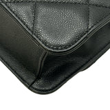 シャネル CHANEL ラージココマークチェーンショルダー ブラック/ゴールド金具 キャビアスキン レディース ショルダーバッグ