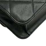 シャネル CHANEL ラージココマークチェーンショルダー ブラック/ゴールド金具 キャビアスキン レディース ショルダーバッグ