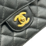 シャネル CHANEL マトラッセ25 A01112 16番台 ブラック/ゴールド金具 キャビアスキン レディース ショルダーバッグ