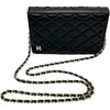 シャネル CHANEL フラップチェーンウォレット AP2952 ブラック/ホワイト/ゴールド金具 ラム レディース ウォレットチェーン
