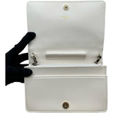 シャネル CHANEL フラップチェーンウォレット AP2952 ブラック/ホワイト/ゴールド金具 ラム レディース ウォレットチェーン