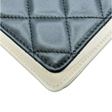 シャネル CHANEL フラップチェーンウォレット AP2952 ブラック/ホワイト/ゴールド金具 ラム レディース ウォレットチェーン