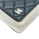 シャネル CHANEL フラップチェーンウォレット AP2952 ブラック/ホワイト/ゴールド金具 ラム レディース ウォレットチェーン