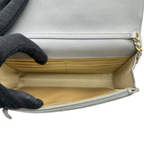 シャネル CHANEL ココボールチェーンウォレット AP1450 グレー/ゴールド金具 ラム レディース ウォレットチェーン