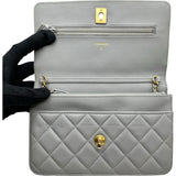 シャネル CHANEL ココボールチェーンウォレット AP1450 グレー/ゴールド金具 ラム レディース ウォレットチェーン