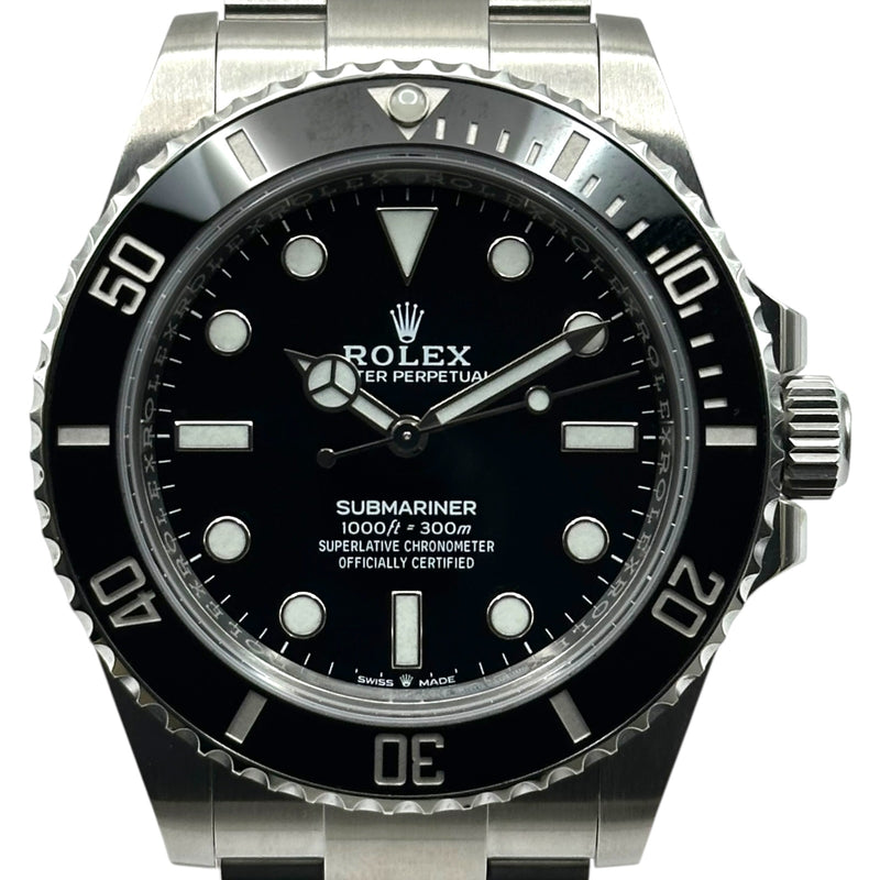 SUBMARINER 黒サブマリーナ自動巻き腕時計 ロレックス ROLEX サブマリーナ 124060 ブラック ステンレススチール