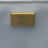 シャネル CHANEL ミニパールフラップバッグ AS4384 ライトグレー ゴールド金具 ラムスキン レディース ショルダーバッグ