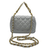 シャネル CHANEL ミニパールフラップバッグ AS4384 ライトグレー ゴールド金具 ラムスキン レディース ショルダーバッグ